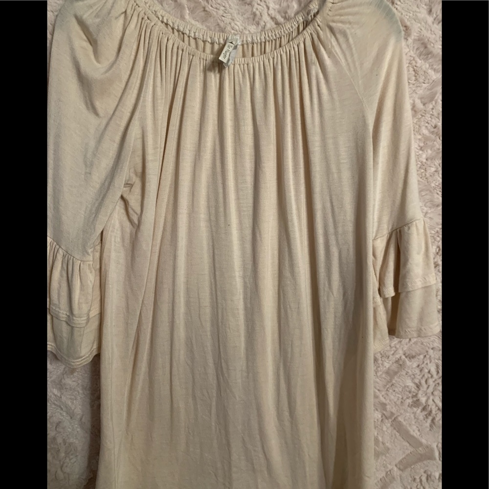 Cream boutique shirt